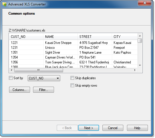 Advanced XLS Converter 4.65 screenshot