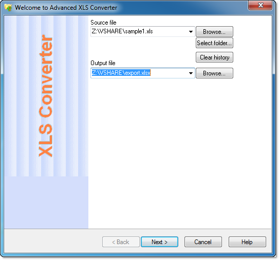 xls to xlsx conversion