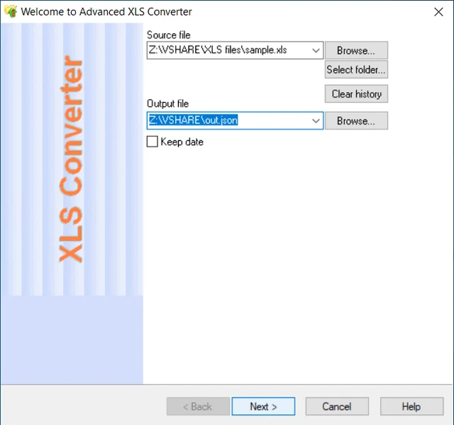 excel to json conversion